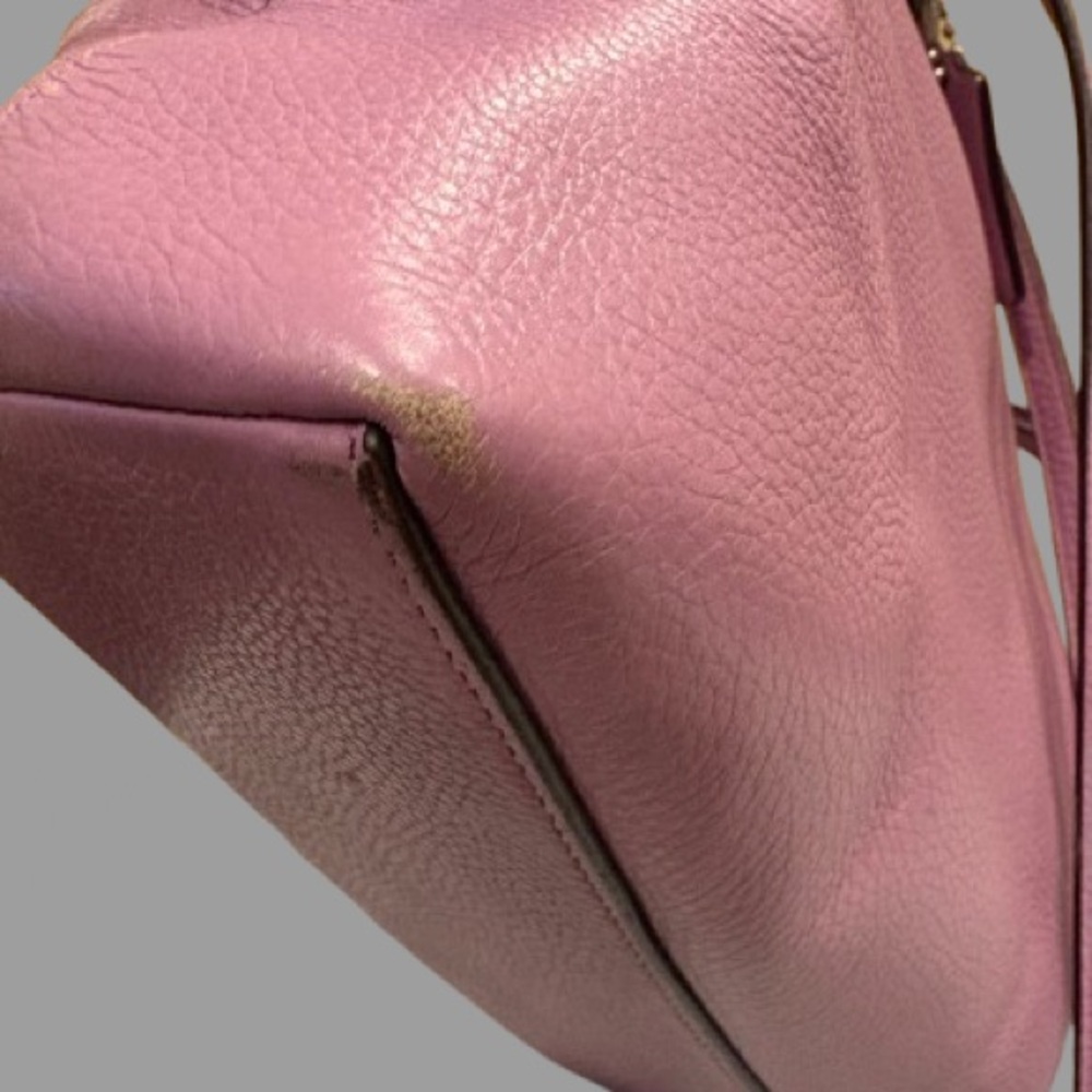 Coach Pebbled Leather Tote Bag – Lilac / Light Purple - Picture 10 of 12
